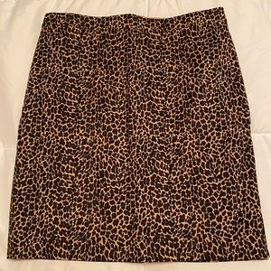 J Crew Leopard Print Skirt